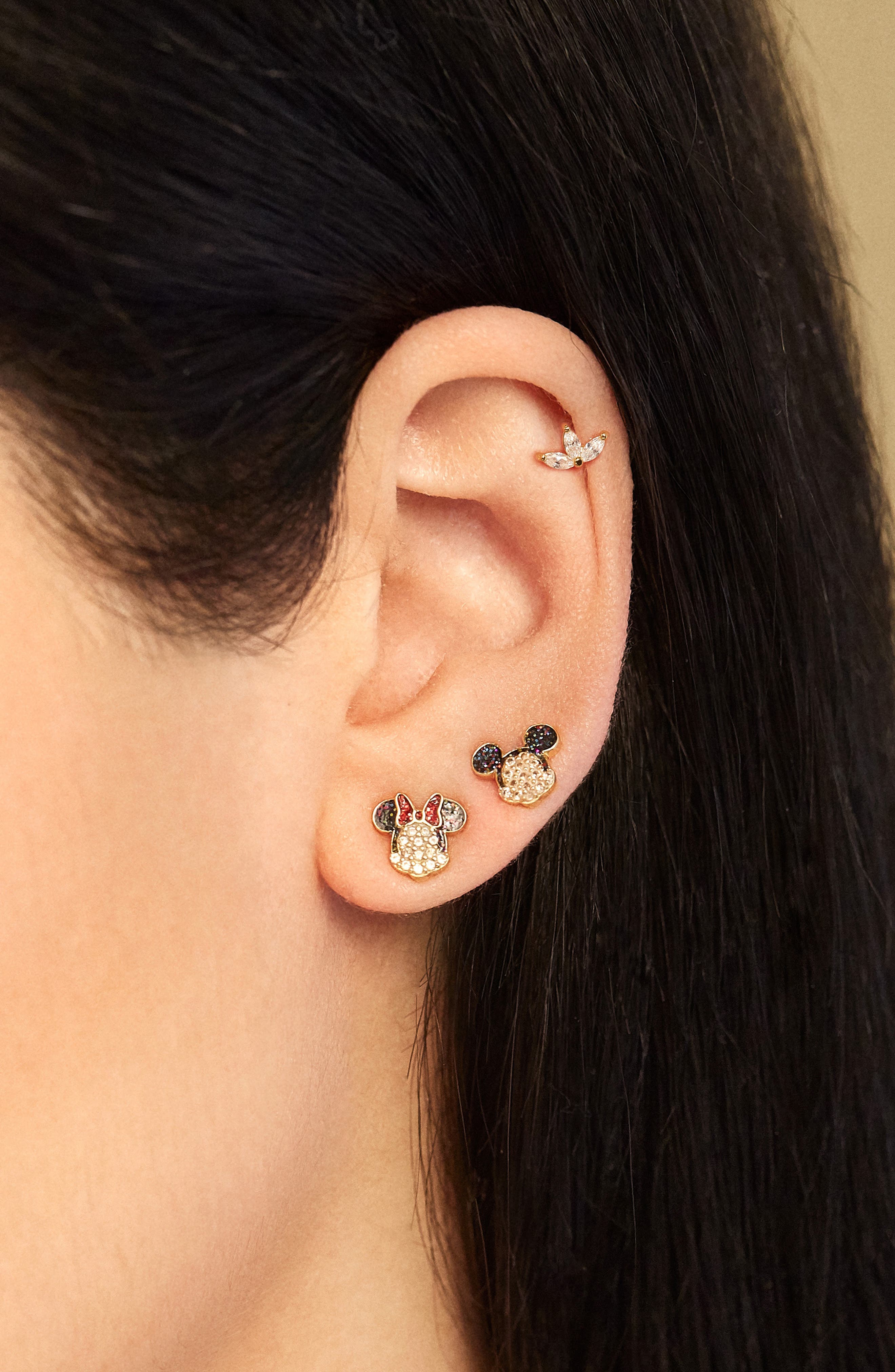 Sold Individually Inspiration Dezigns 3 Star CZ Fan Add On Earring/Cartilage Barbell Jacket 